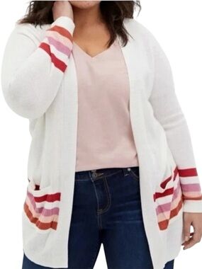 Torrid Varsity Style Open Long Cardigan size 3X